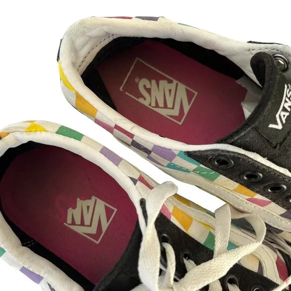 Vans Old Skool Multicolor Checkerboard Sneaker Shoes - Picture 6 of 7